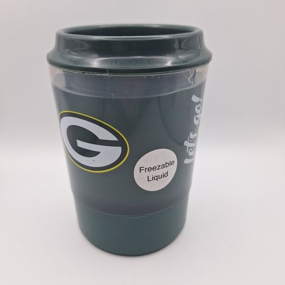 Green Bay Packers Football Cup Freeze Drink Plastic Wisconsin Cheeseheads NFL - Picture 1 of 6